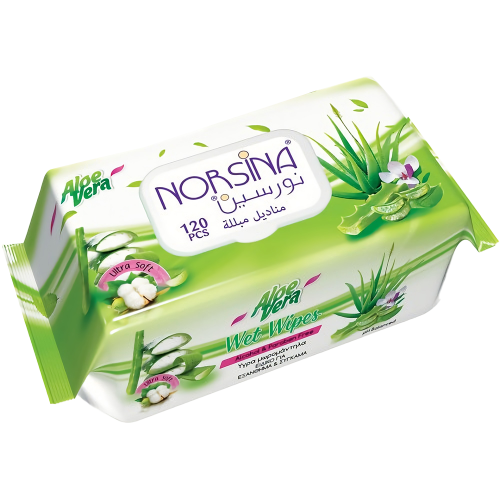 نورسينا مناديل مبللة للأطفال بالصبار | 120 منديل