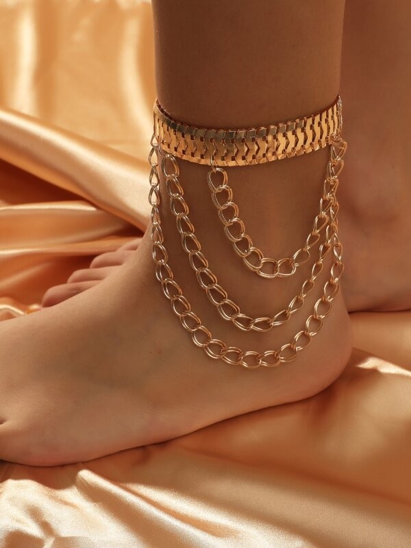 حجل سلسلة طبقات بلون ذهبي | شي ان