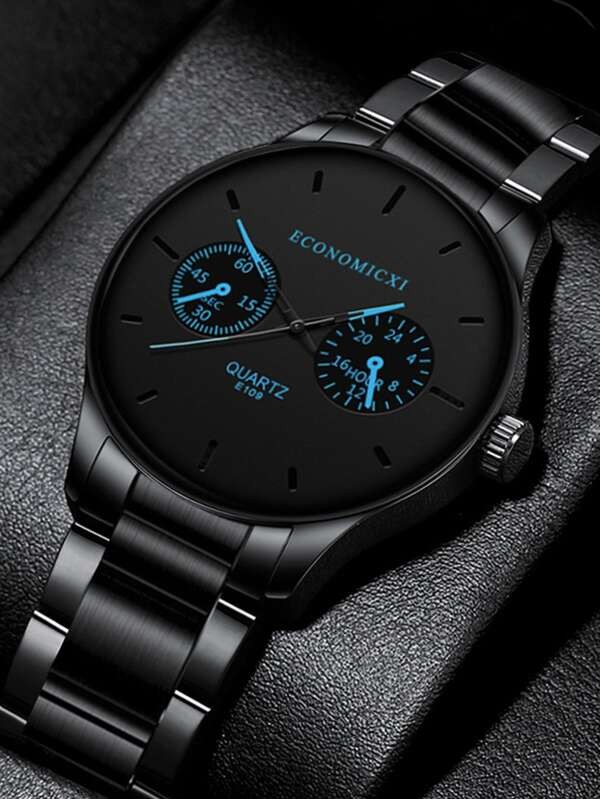 ساعة كوارتز بمؤشر دائري بسيط للرجال | شي ان