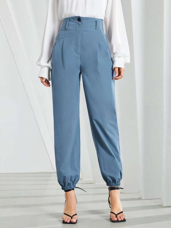 بنطلون أنيق بلون موحد | شي ان