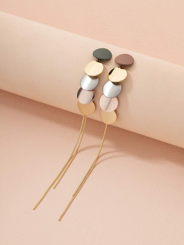 حلق متدلي بأشكال هندسية وألوان مختلفة | شي ان