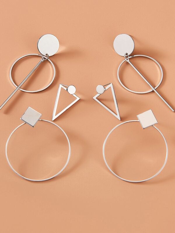 حلق بتصميم هندسي بأشكال مختلفة | شي ان