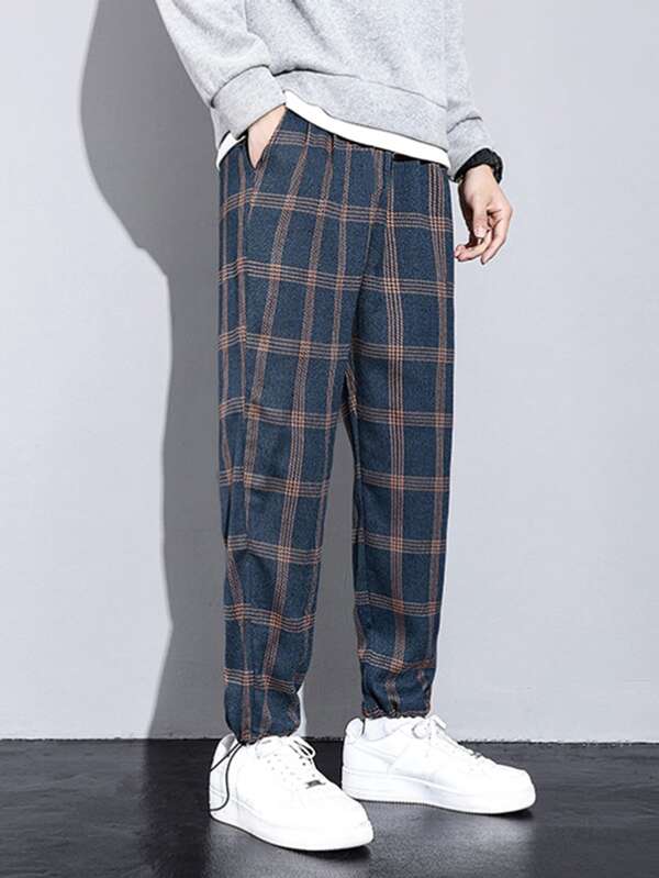 Men Plaid Print Carrot Pants | SHEIN