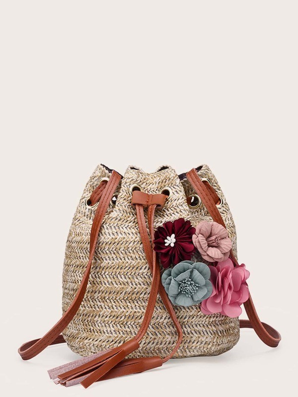 حقيبة يد ملونة بتصميم أبليكوي | شي ان