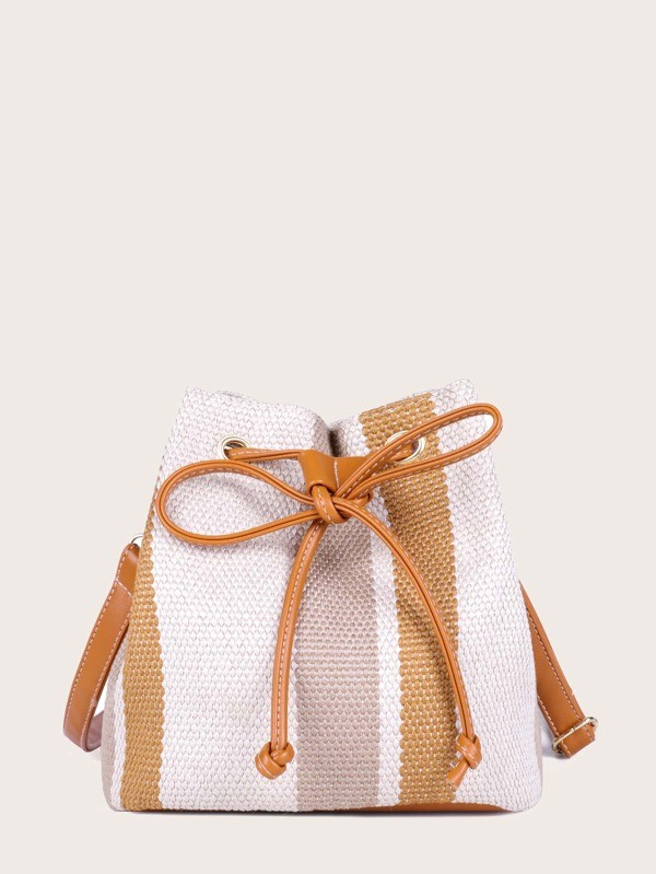 حقيبة يد مزخرفة بأربطة بألوان متجانسة | شي ان