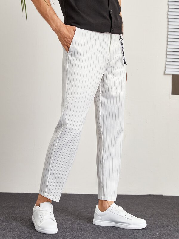 بنطلون رجالي مخطط مع سلسلة مفاتيح | شي ان