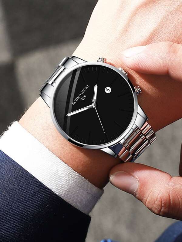 ساعة كوارتز بمؤشر دائري للرجال | شي ان