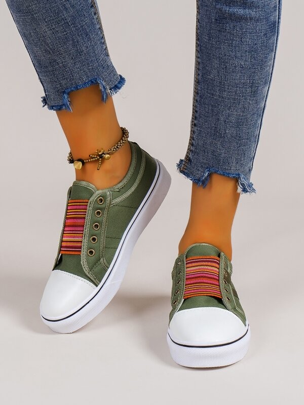 حذاء قماش  رياضي بألوان متعددة | شي ان