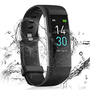 24HOCL ساعة ذكية لتتبع اللياقة البدنية ، سوار لياقة بدنية مع قياس درجة الحرارة ومراقبة معدل ضربات القلب أثناء النوم ، سوار رياضي مقاوم للماء