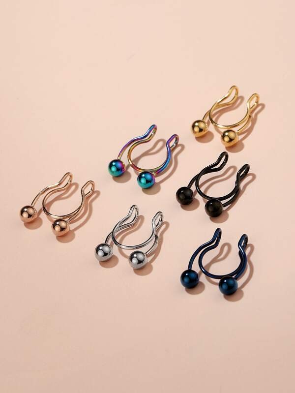 حلقات انف ملونة 6 قطع | شي ان