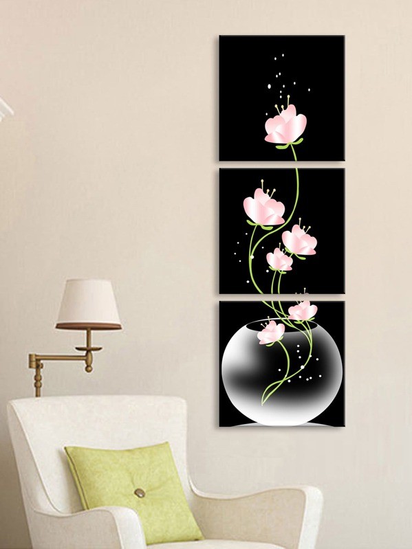 ملصق جدار شكل زهرة 3 قطع | شي ان