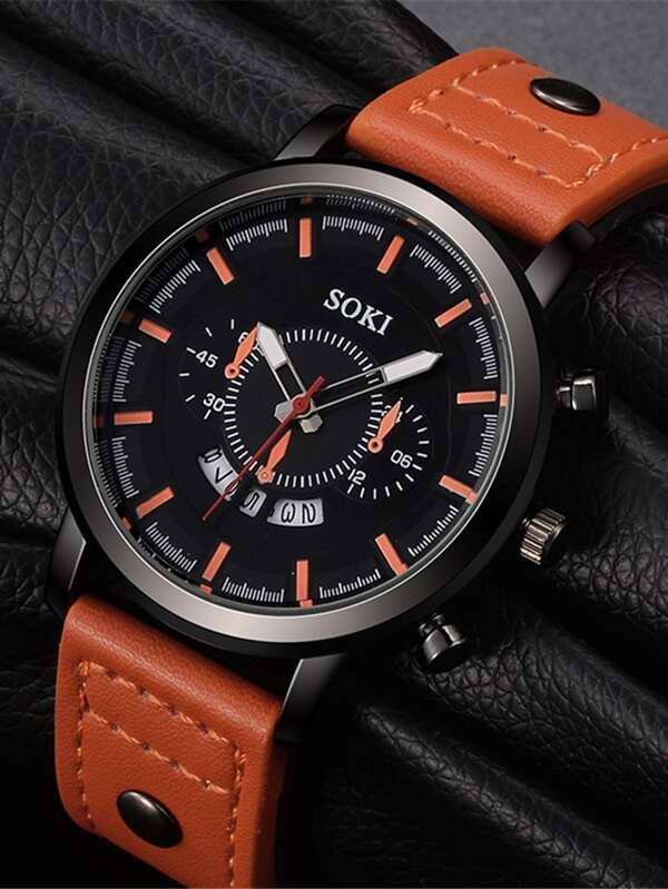 ساعة كوارتز بعقارب مستديرة للرجال | شي ان