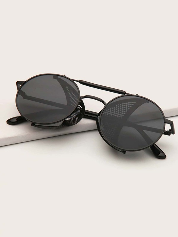نظارة شمسية دائرية باطار مسطح للرجال | شي ان