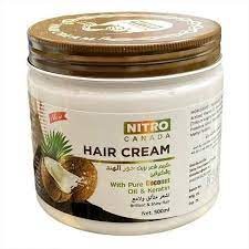 Hair cream with coconut oil and keratin
