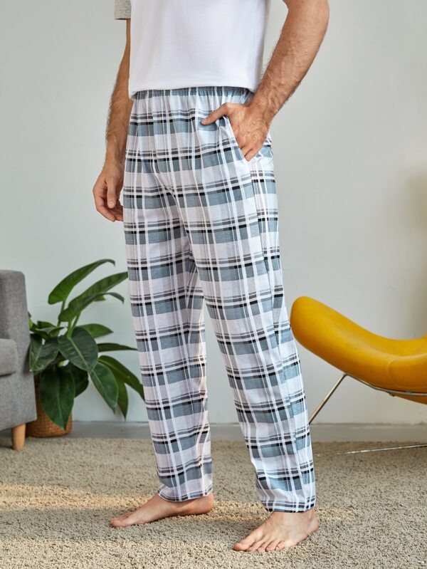 بنطلون نوم رجالي منقوش | شي ان