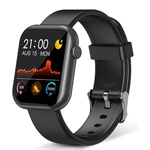 ساعة MiniDeer الذكية ،تعقب نشاط اللياقة البدنية مع مراقب معدل ضربات القلب ، ساعة اللياقة البدنية IP67 المقاومة للماء مع عداد الخطى