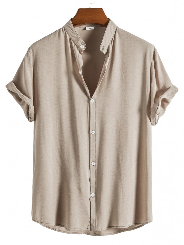 قميص رجالي سادة بازرار امامية | شي ان