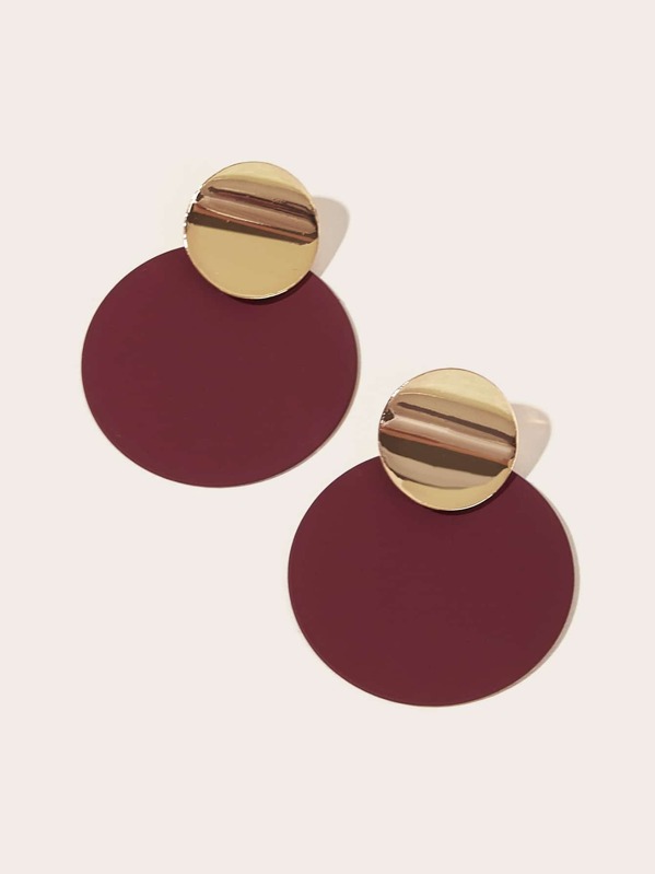 حلق متدلي دائري بلونين | شي ان