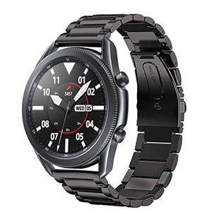 سوار ME متوافق مع Samsung Galaxy Watch 3 45mm ، سوار ساعة من الفولاذ المقاوم للصدأ