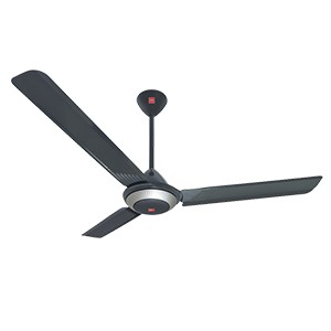 مروحة سقف كى دي كى رمادية مع حلقة فضية