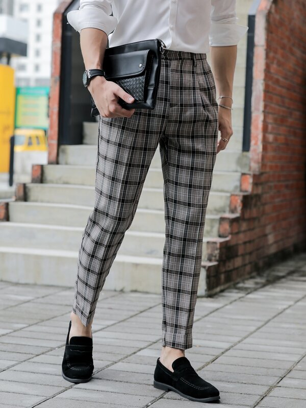 بنطلون رجالي منقوش ومفصل | شي ان