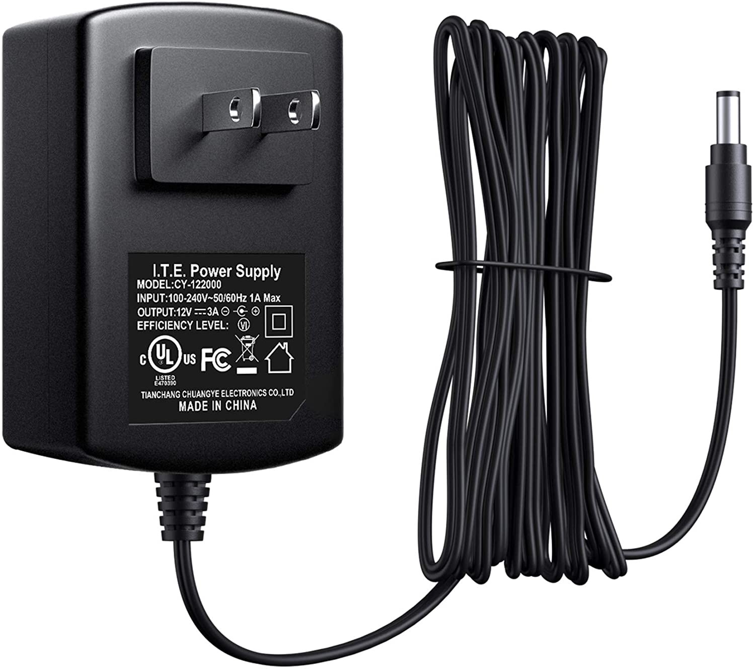 12V 3A Power Supply Adapter 5.5mm x 2.1mm for CCTV Camera DVR | وصلة شاحن كاميرا