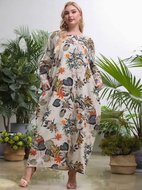 فستان ماكسي بطبعة زهور بألوان ومقاسات متعددة | شي ان