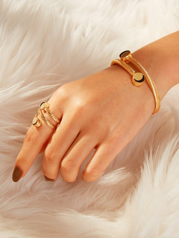 طقم أسورة  وخاتم حلزوني 2 قطعة | شي ان